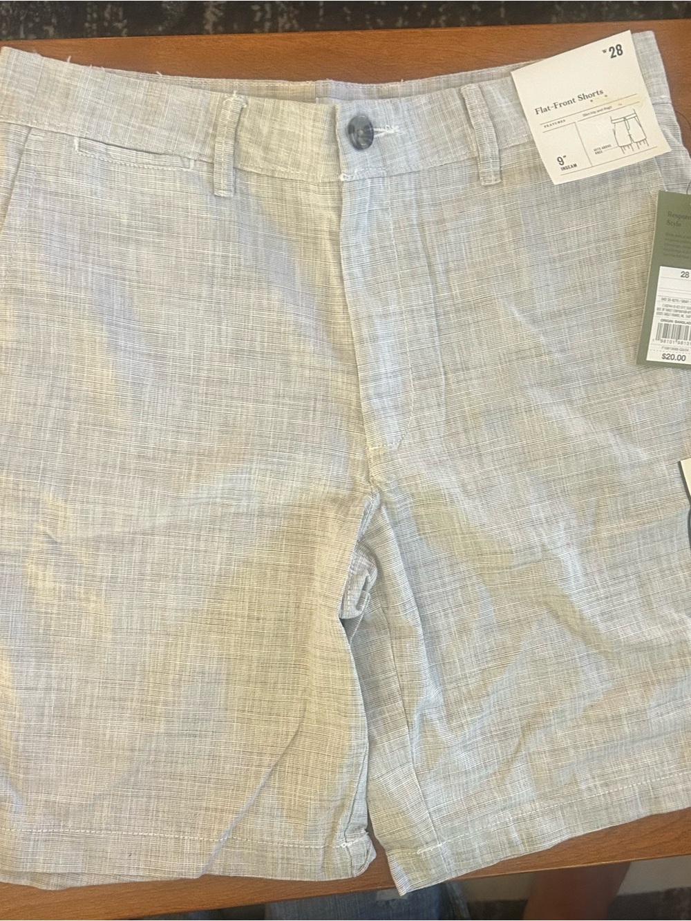Goodfellow & Co Light Gray Flat-Front Men's Shorts